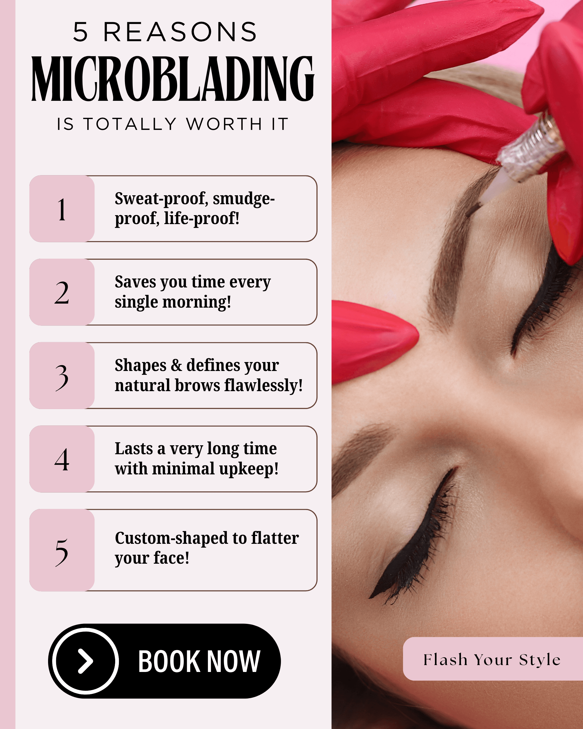 Microblading close-up result