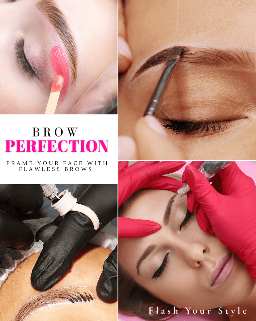 Leslie doing brows