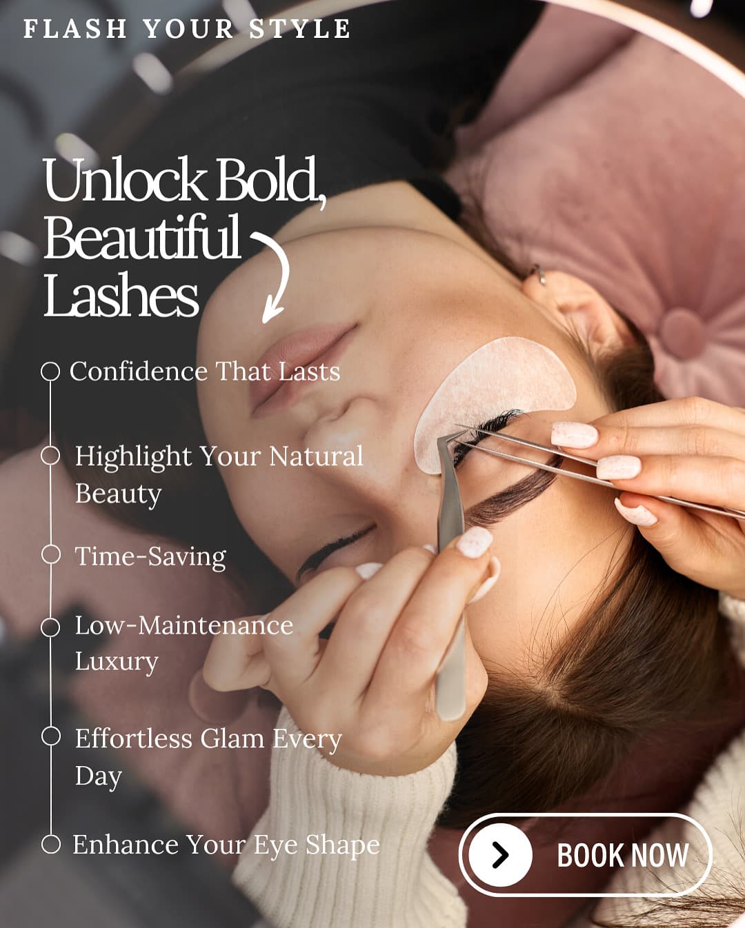 Lash extension set showcase